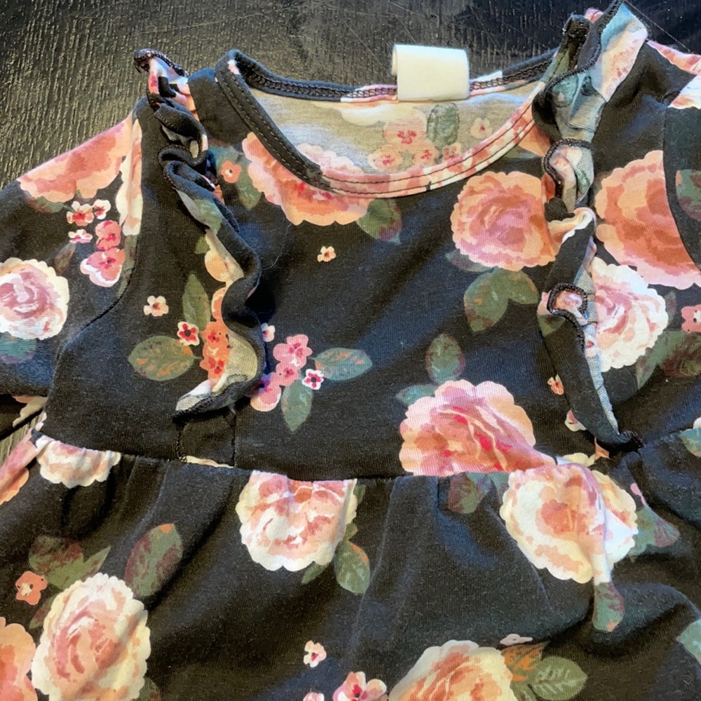 Baby girls olive green dress
